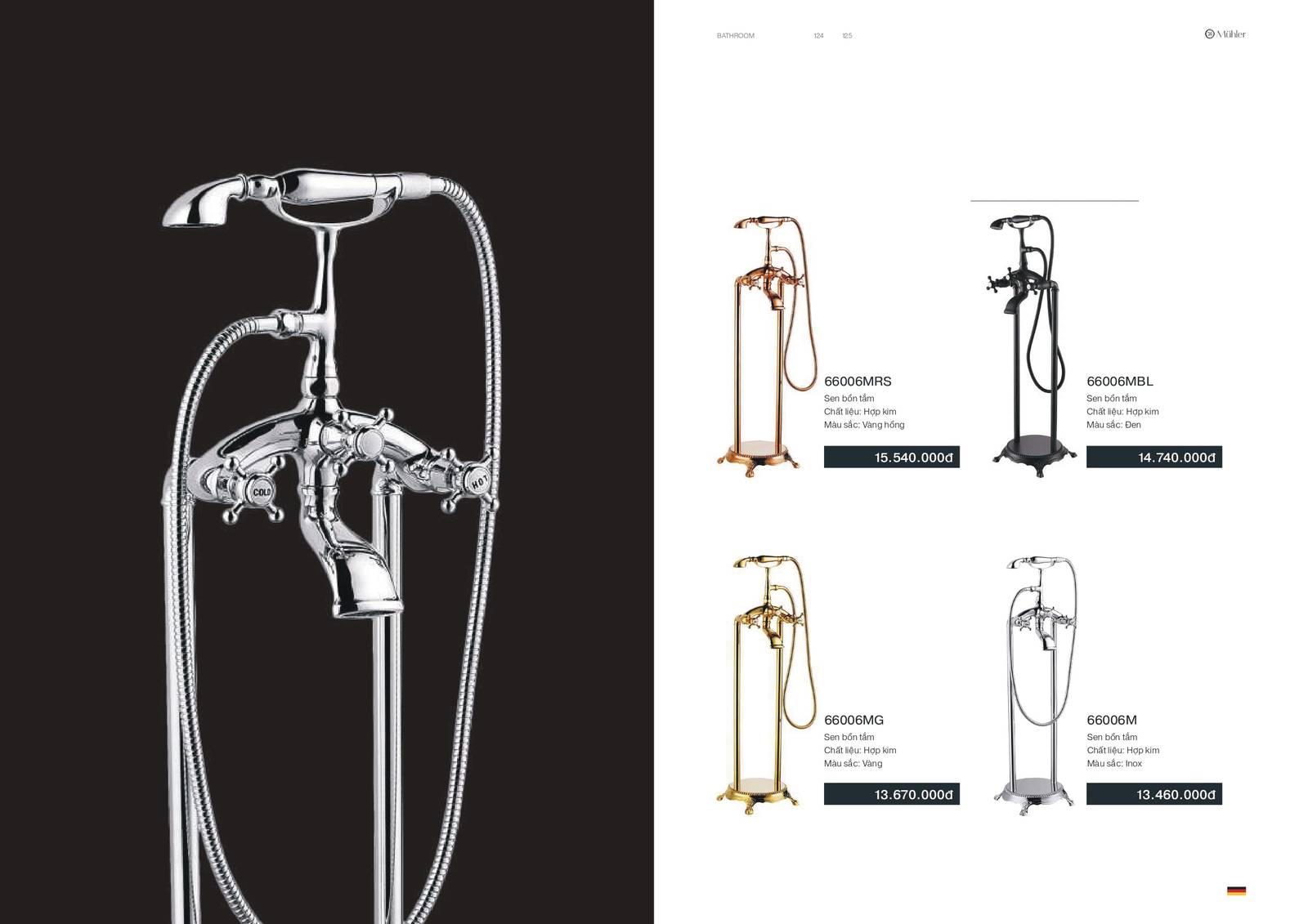 Thiết bị vệ sinh MUHLER Catalogue và Bảng giá mới nhất /Page 63